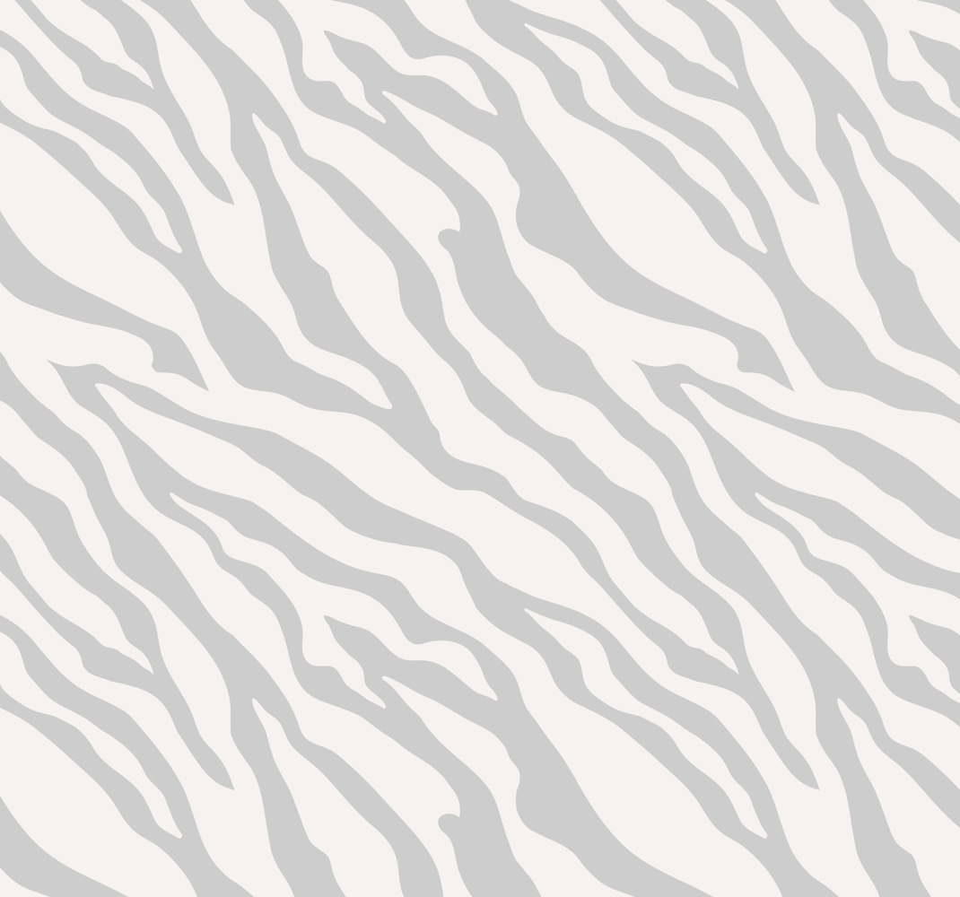 Vinil podovi bijela s uzorkom svijetlosive zebre - TenStickers