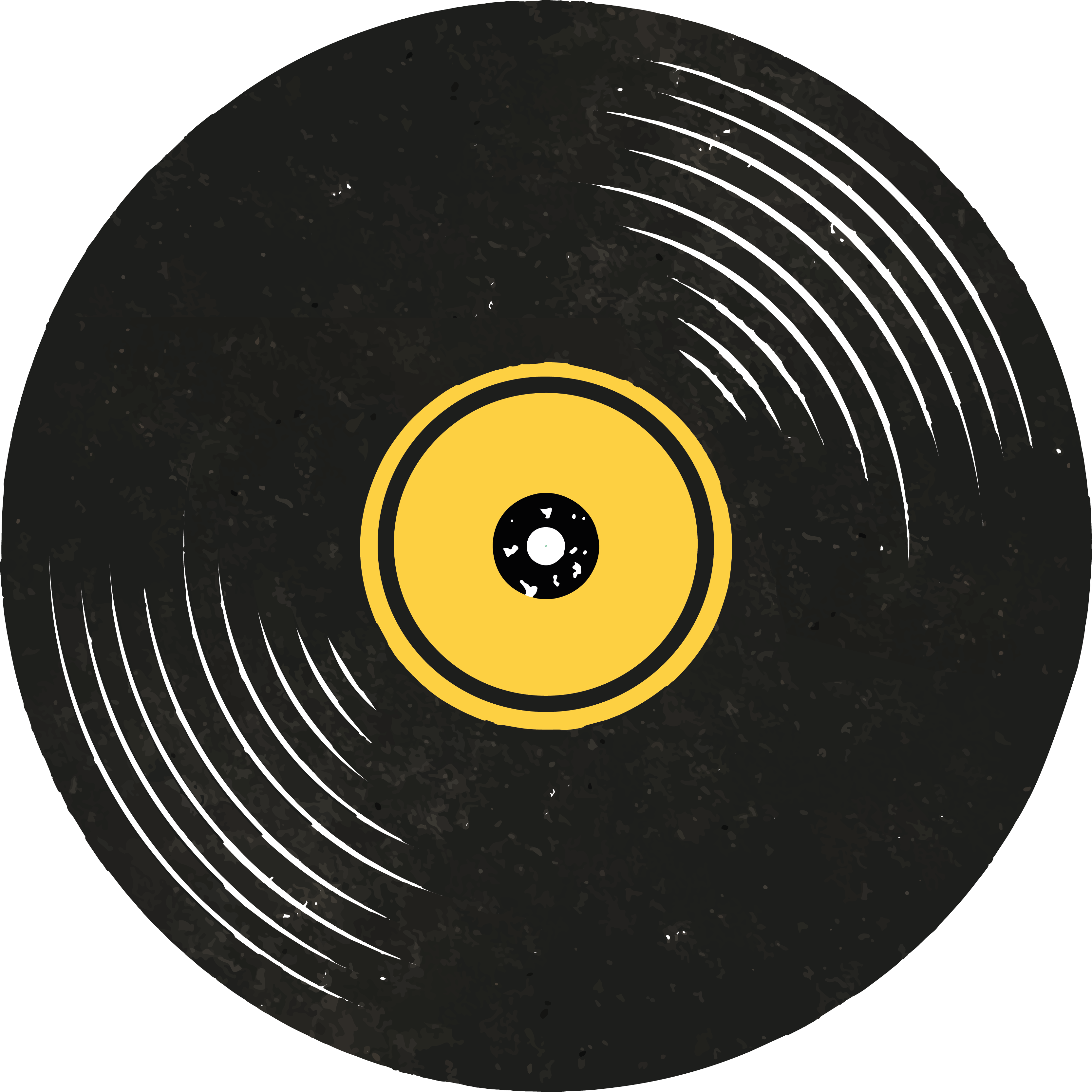 Crni vinil podovi s vintage vinilnim zapisima - TenStickers