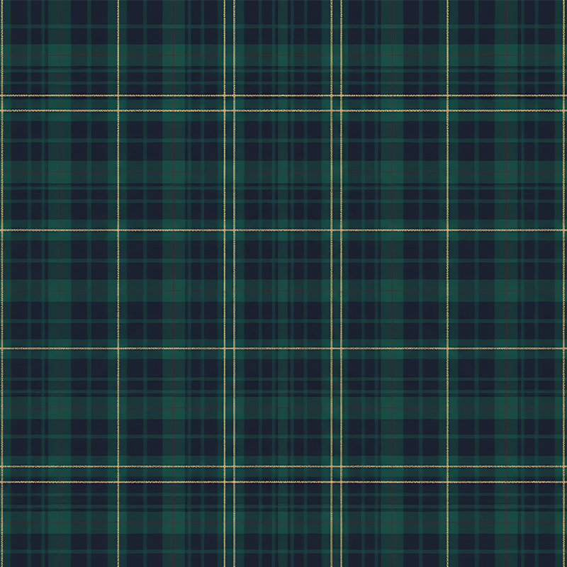 Vinil podovi zelena tamnozeleni tartan - TenStickers