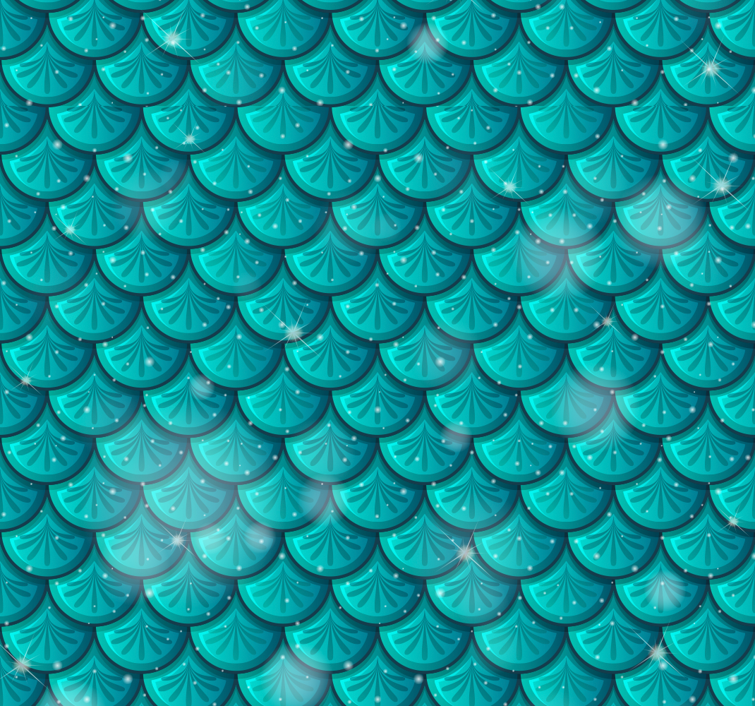 Vinil podovi zelena u boji morskih sirena - TenStickers