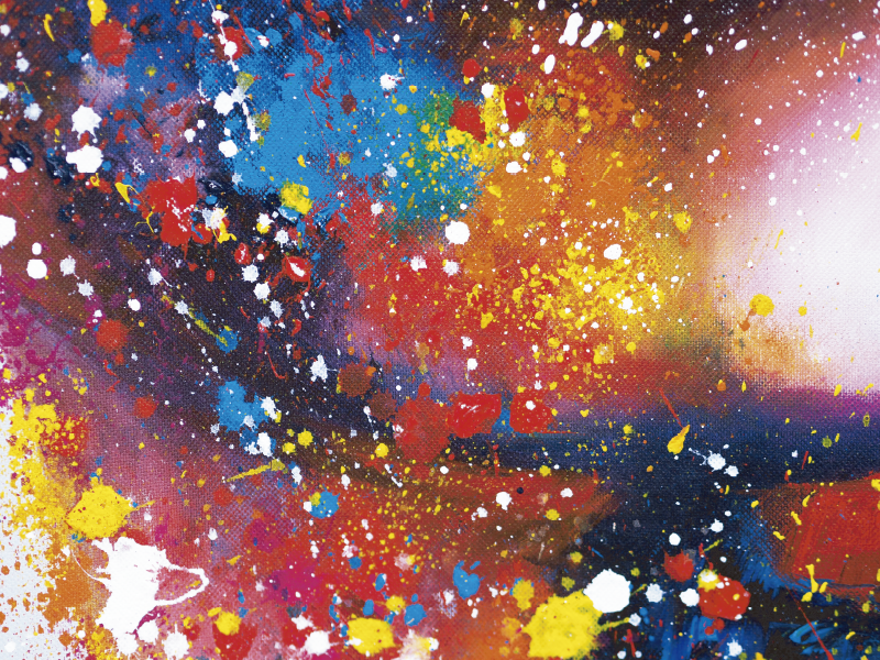 Vinil podovi moderan apstraktno prskanje boje - TenStickers