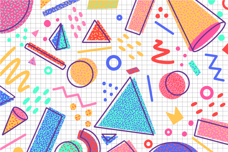 Vinil podovi moderan dizajn šarenih geometrijskih oblika - TenStickers