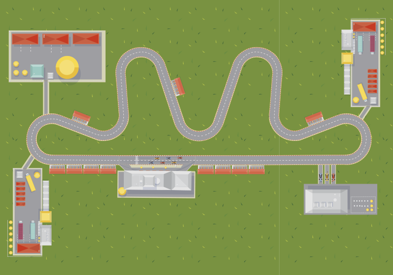Vinil podovi ceste razigrana karta prometnica - TenStickers