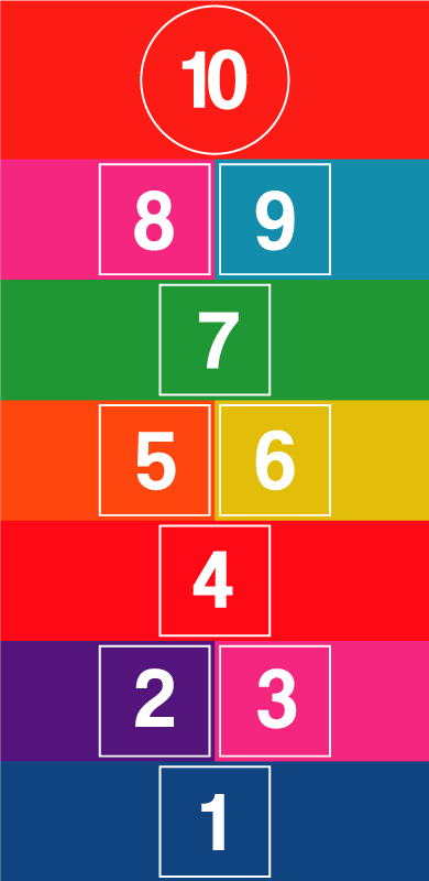 Vinil podovi igre šarene poskoke - TenStickers