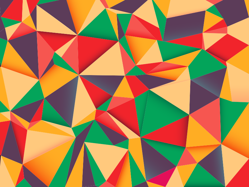 Vinil podovi geometrijski šarena trokutasta kompozicija - TenStickers