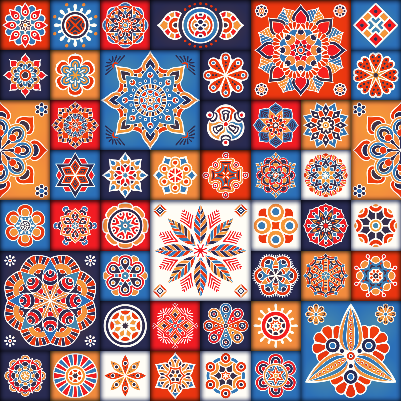 Fantastična mozaična vinilna prostirka s različitim pločicama - TenStickers