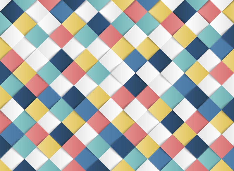 Prekrasan 3d kvadratni mozaik vinilni prostirki - TenStickers