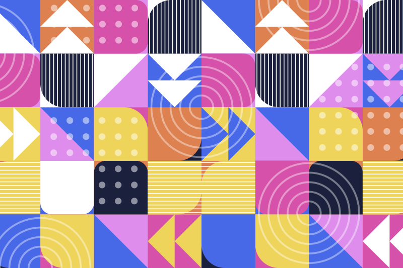 Vinil podovi geometrijski igra geometrijskog uzorka - TenStickers