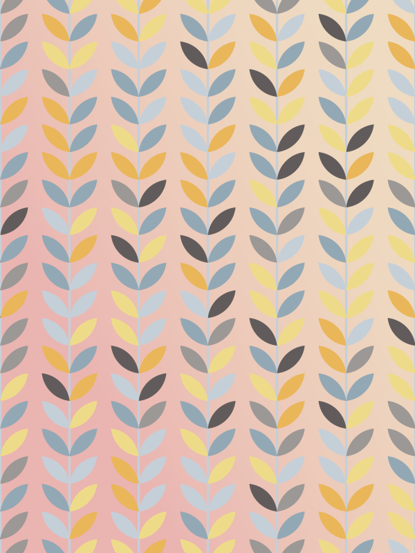 Vinil podovi geometrijski apstraktni uzorak lišća - TenStickers