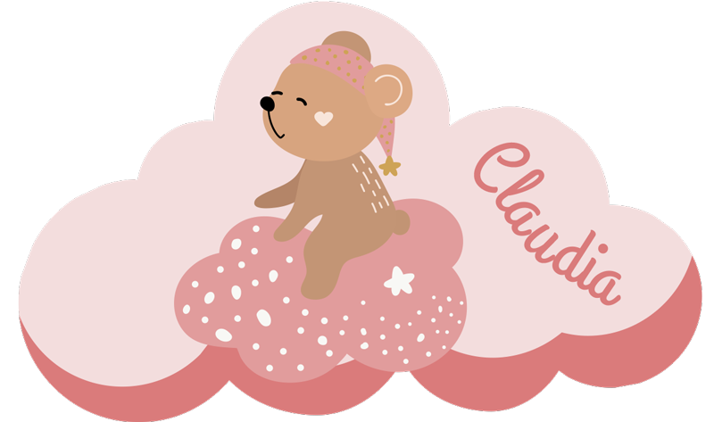 Vinil podovi s imenima prilagodljiv oblak - TenStickers