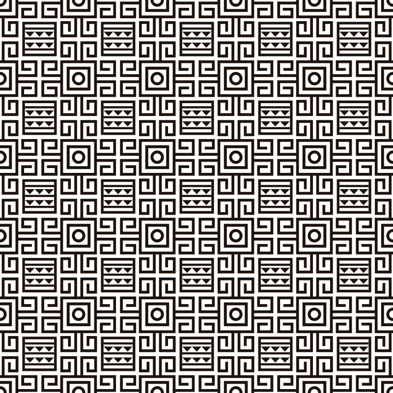 Zapanjujuće crno-bijele etničke vinilne prostirke - TenStickers