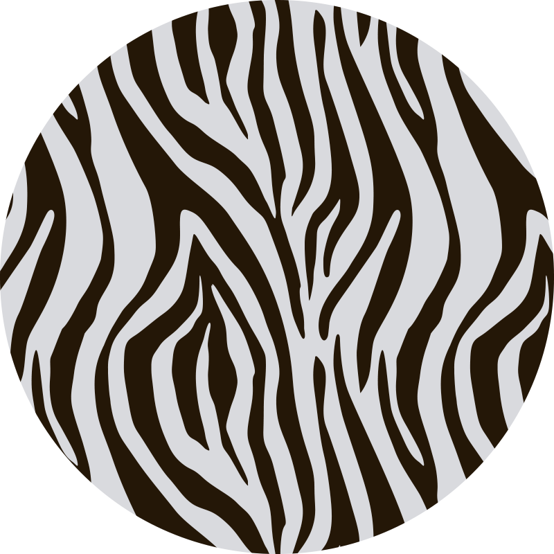 Spektakularni okrugli zebra s printom vinila - TenStickers
