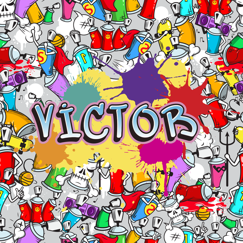 Višeslojni grafiti vinilni tepih s imenom - TenStickers