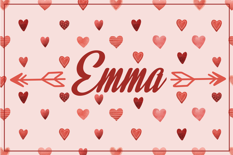 Vinil podovi s imenima personalizirana tema srca - TenStickers