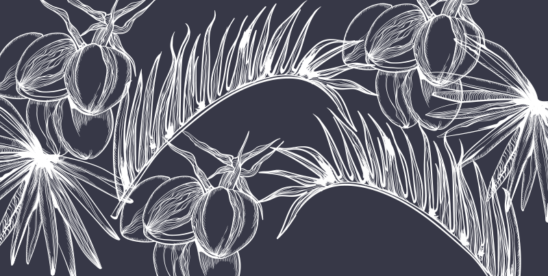 Vinil podovi cvijeće i biljke botanička crtana umjetnost - TenStickers