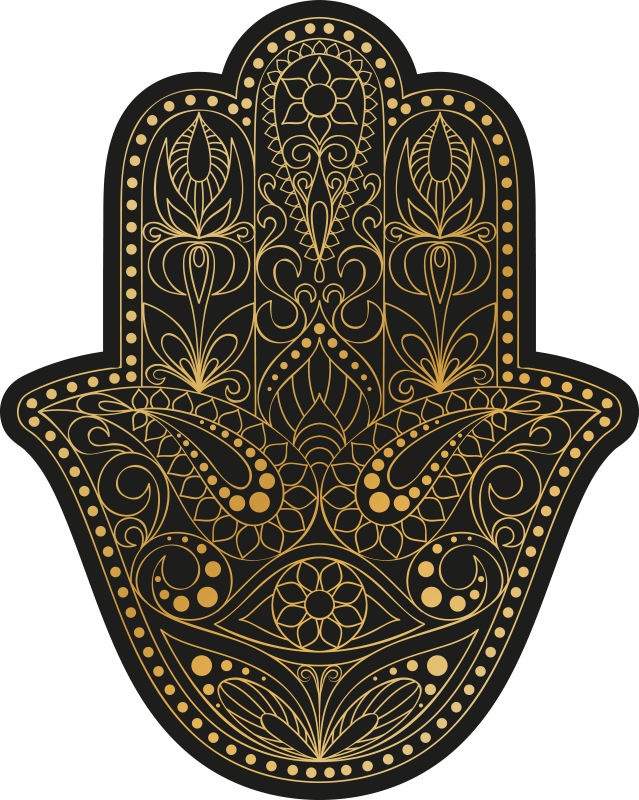 Vinil podovi mandala ukrasna hamsa - TenStickers