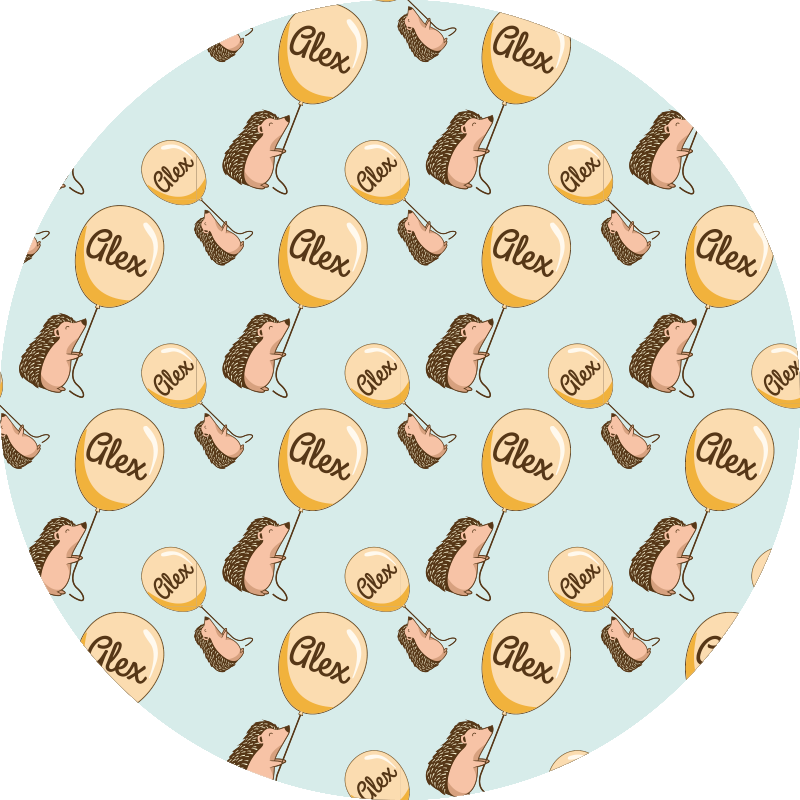 Vinil podovi s imenima prilagođeni jež - TenStickers