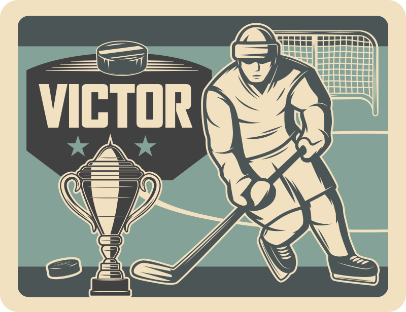 Vinil podovi s imenima prilagodljiva sportska grafika - TenStickers