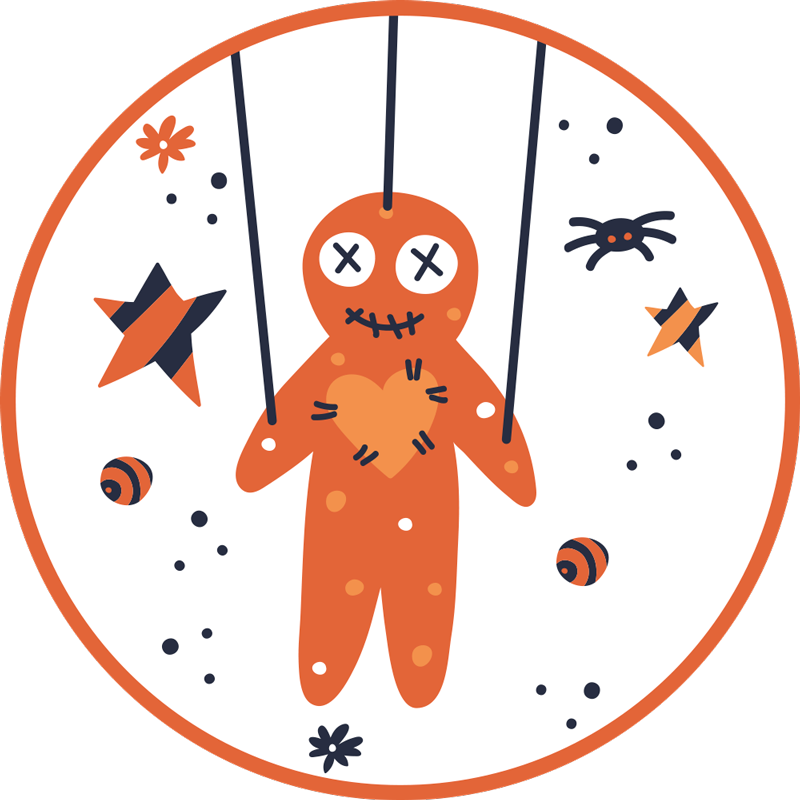 Halloween marioneta nasmijana vinil spavaća soba prostirka - TenStickers