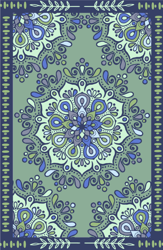 Vinil podovi mandala središnji dio s motivom mandale - TenStickers