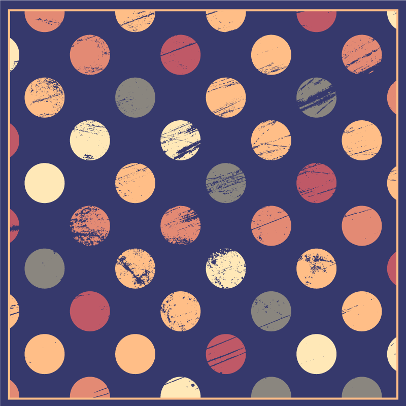 Plava podloga s kružnicama vinil prostirka - TenStickers