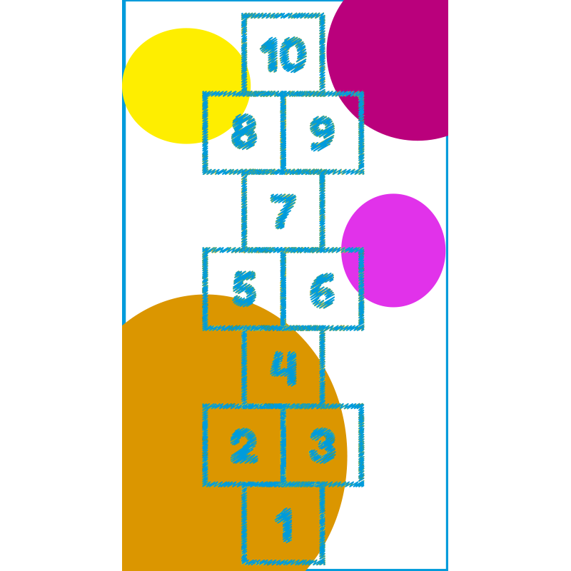 Djeca hopping igra vinil prostirka igra mat - TenStickers