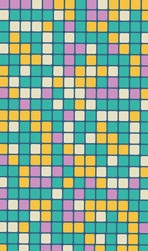 Vinil podovi geometrijski šareni rešetkasti uzorak - TenStickers