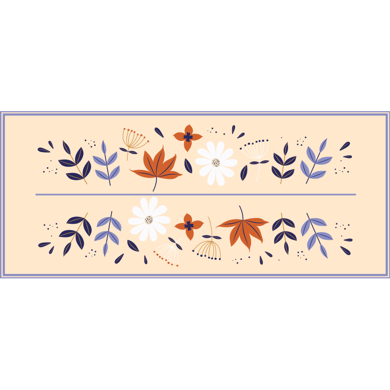 Vinil podovi cvijeće i biljke botanička motivska cjelina - TenStickers