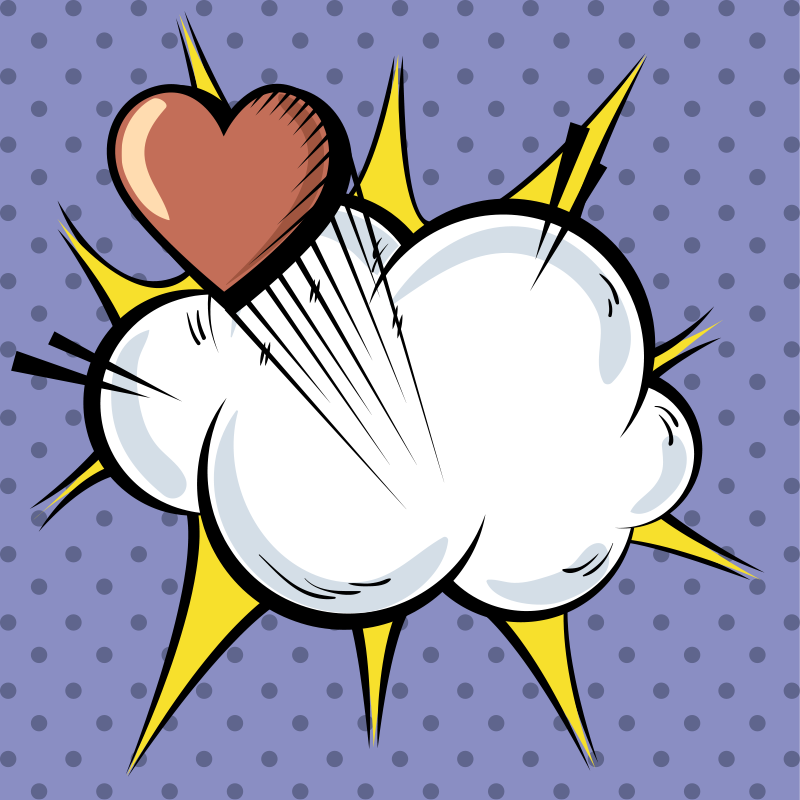 Pop art strip vintage tepih - TenStickers