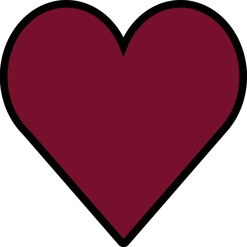 Oblik srca crveni vinil tepih - TenStickers