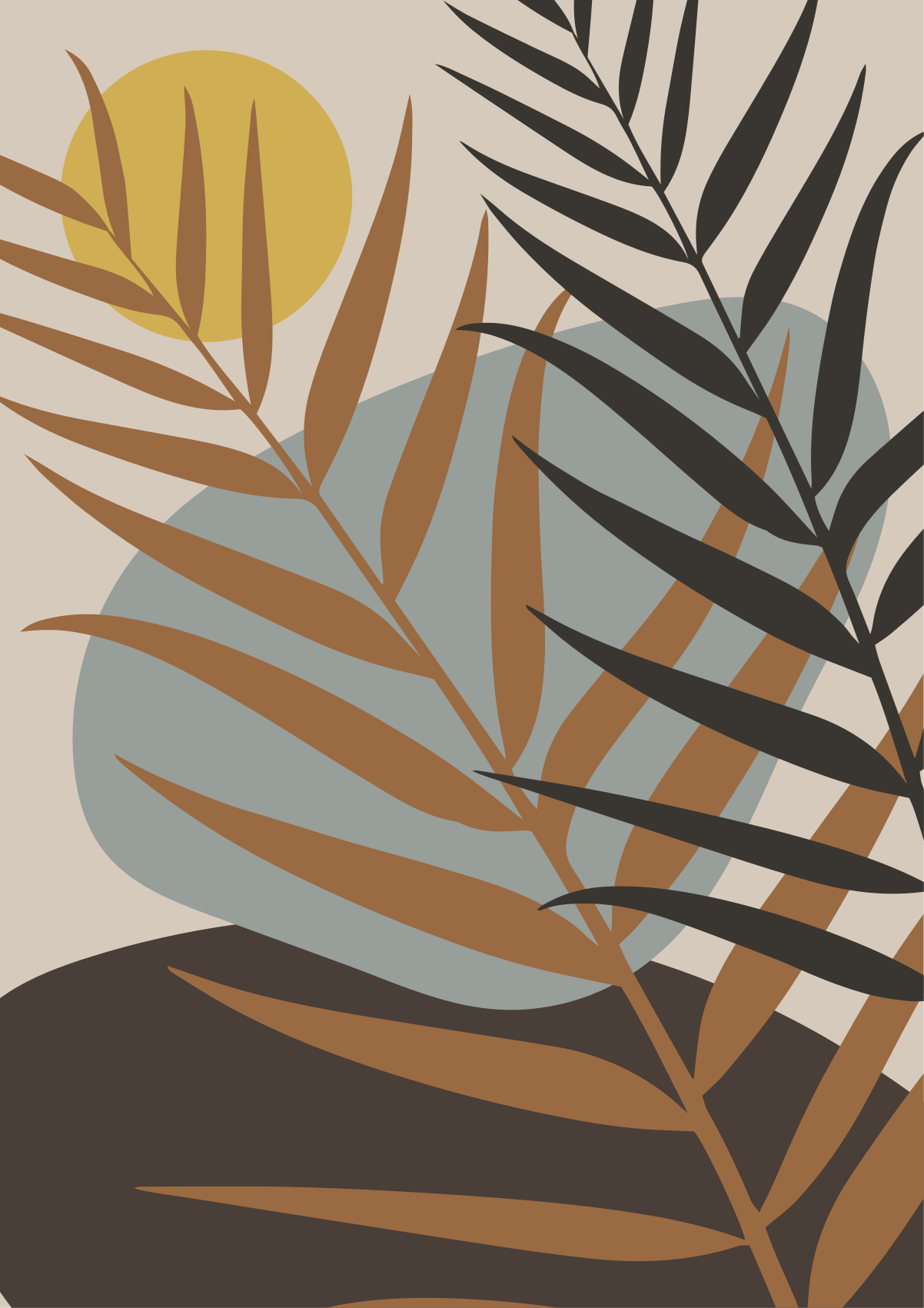 Vinil podovi cvijeće i biljke botanički zalazak sunca - TenStickers