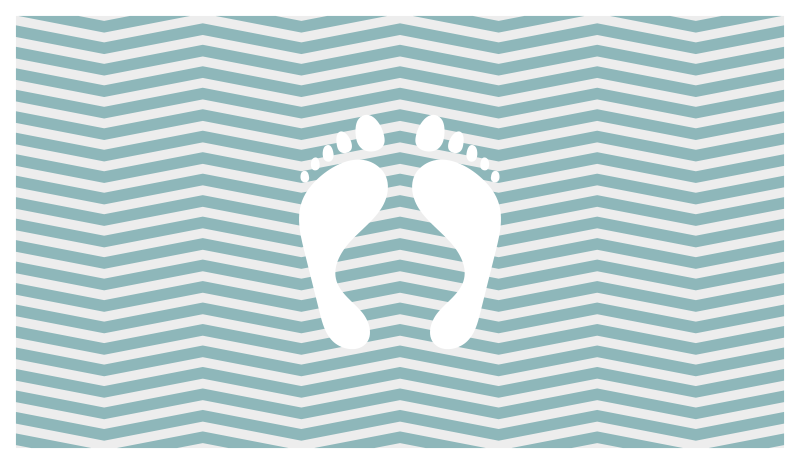 Vinil podovi prugasta prugasti otisak stopala - TenStickers
