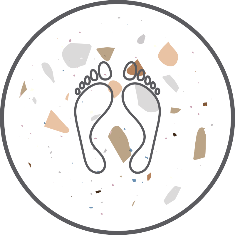 Teraco otisci stopala kupaonice - TenStickers