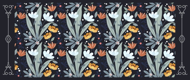 Vinil podovi cvijeće i biljke uzorak cvjetnog aranžmana - TenStickers