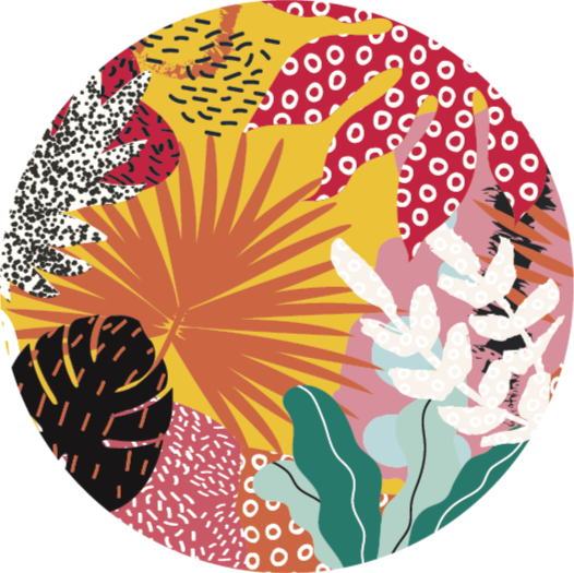 Obojena monstera višebojna priroda vinil prostirka - TenStickers