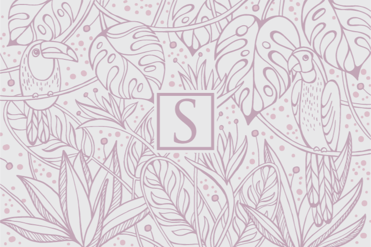 Ružičasti personalizirani tepih prirode džungle - TenStickers