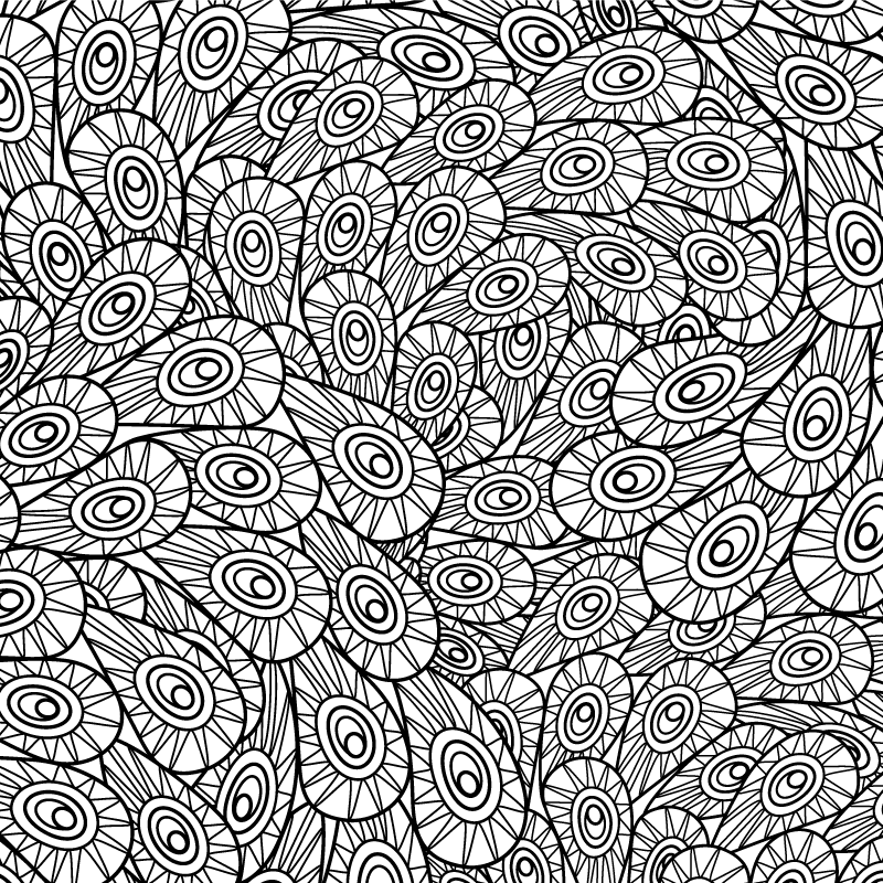 Vinil podovi mandala uzorak paunovog perja - TenStickers