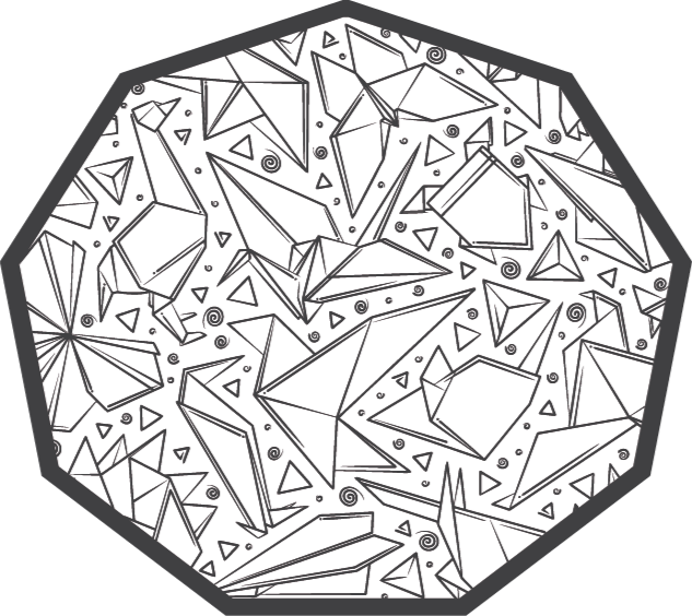 Origami oblik moderni vinil prostirka - TenStickers