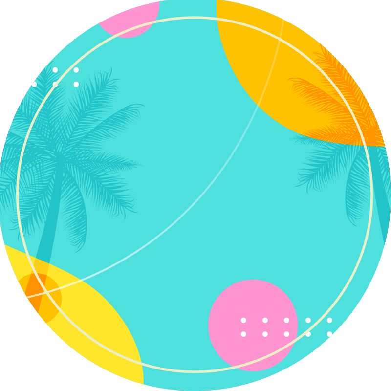 Vinil podovi cvijeće i biljke dekoracija tropske palme - TenStickers