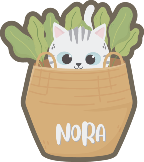 Vinil podovi s imenima personalizirani mačji - TenStickers