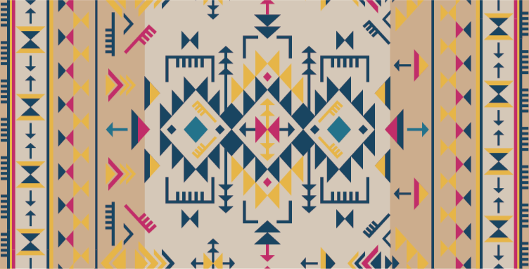 Etnički šareni vinil tepih - TenStickers