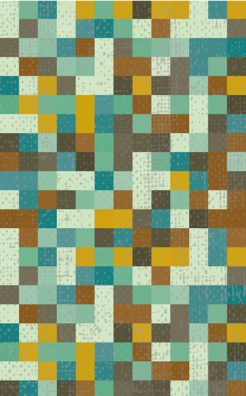 Dnevna soba vinil prostirka pravilni kvadrati moderni - TenStickers