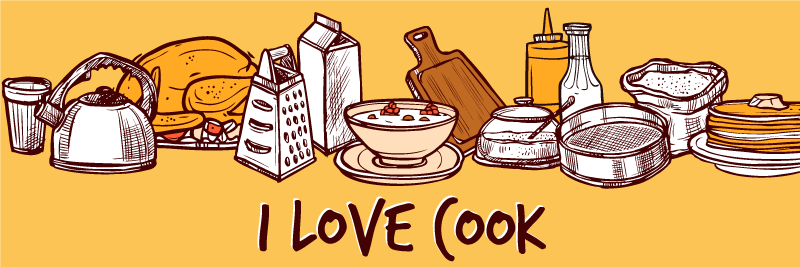 Vinil pod u kuhinji volim kuhati - TenStickers