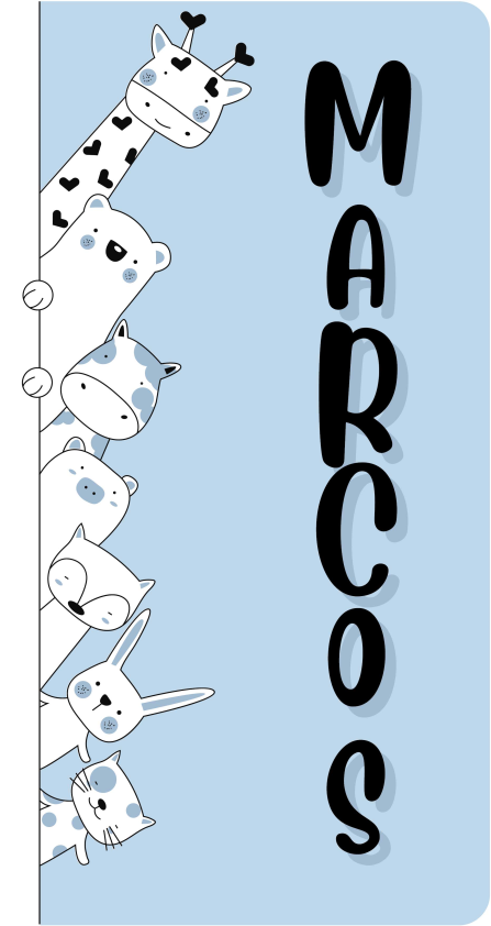 Personalizirane životinje dječji vinil tepih - TenStickers