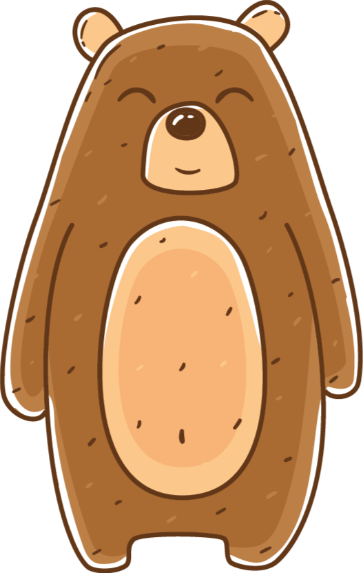 Prijateljski medvjed životinjski vinil tepih - TenStickers