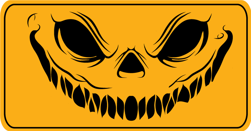 Smajlić zastrašujući halloween prostirke - TenStickers