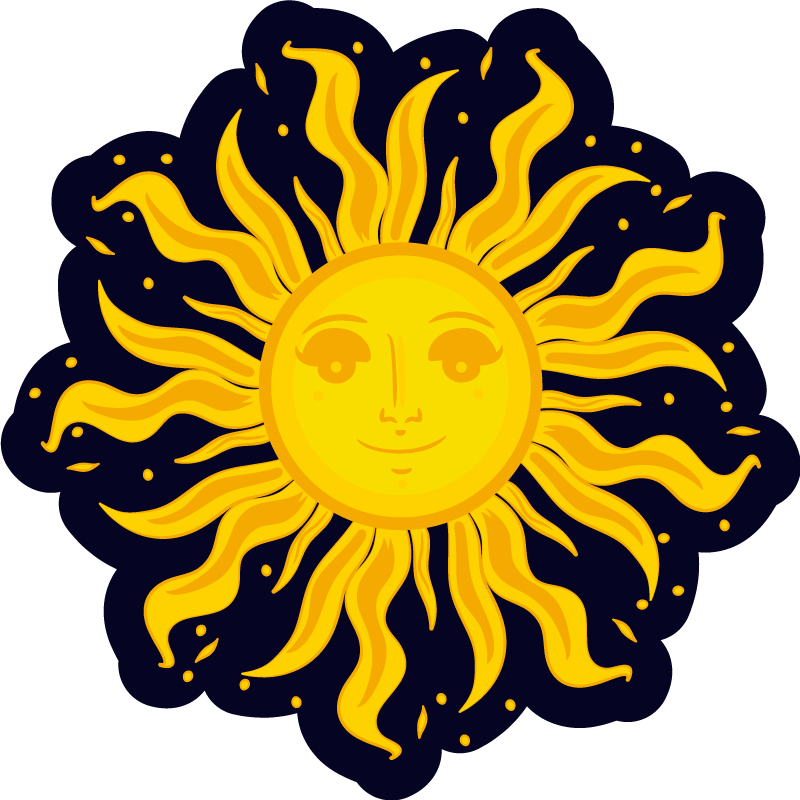 Boho sun etnički vinil prostirka - TenStickers