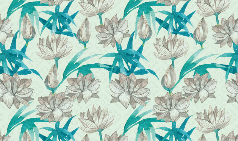 Vinil podovi cvijeće i biljke cvjetni pastelni tonovi - TenStickers