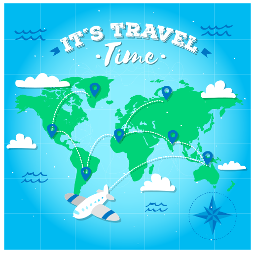 Zeleni worldmap tepih karte svijeta - TenStickers