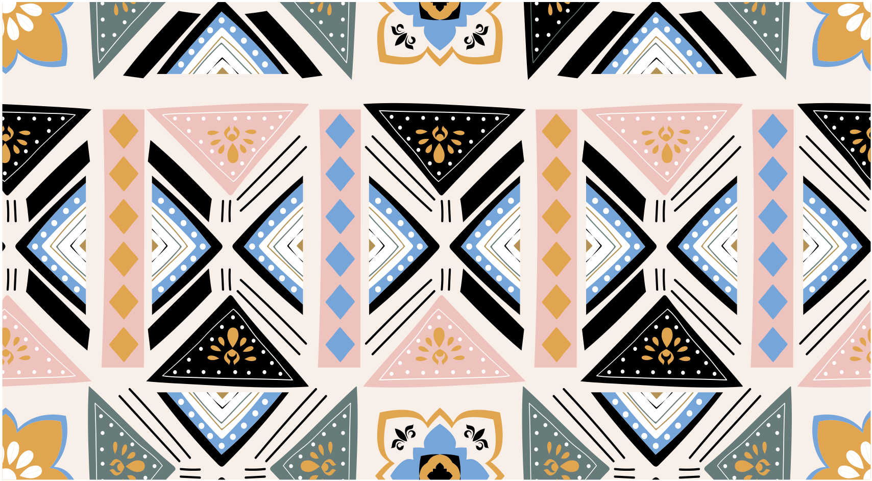 Vinil podovi geometrijski tapiserija s geometrijskim uzorkom - TenStickers